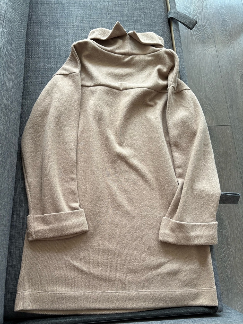 Zara Beige Cowl Neck Long Sleeve Sweater Dress - Picture 4 of 5